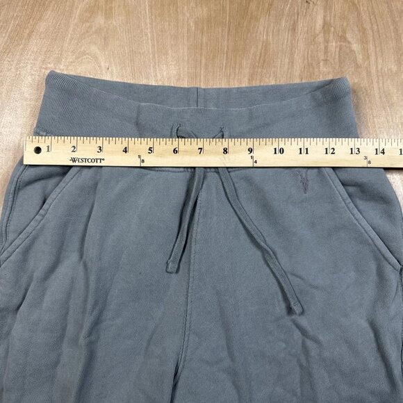 All Saints Sweatpants Men Olive Green Jogger Elastic Waist Fleece Tapered Sz XS - Picture 4 of 7
